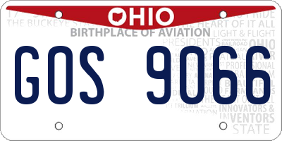 OH license plate GOS9066