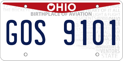 OH license plate GOS9101