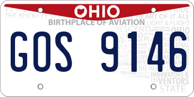 OH license plate GOS9146