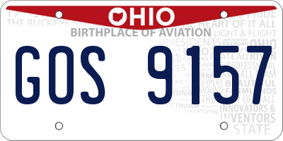 OH license plate GOS9157