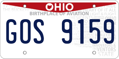OH license plate GOS9159