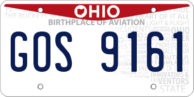 OH license plate GOS9161