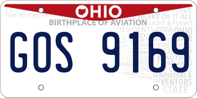 OH license plate GOS9169