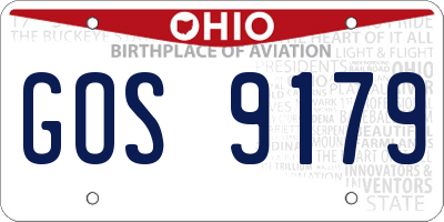 OH license plate GOS9179