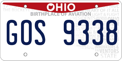 OH license plate GOS9338