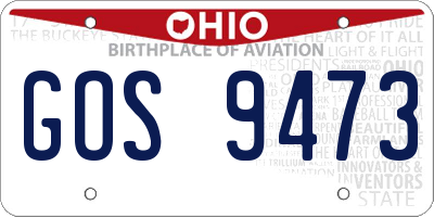 OH license plate GOS9473