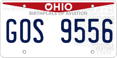 OH license plate GOS9556