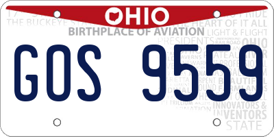 OH license plate GOS9559