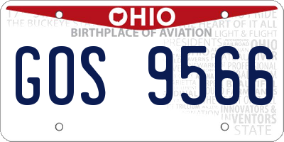 OH license plate GOS9566