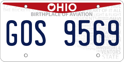 OH license plate GOS9569