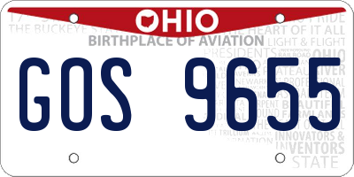 OH license plate GOS9655