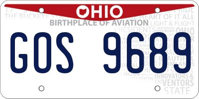 OH license plate GOS9689