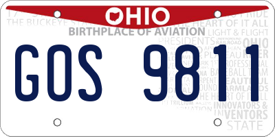 OH license plate GOS9811