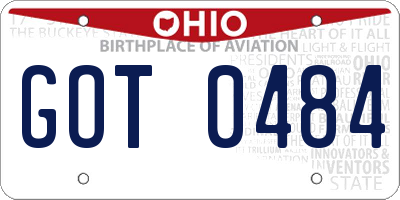 OH license plate GOT0484