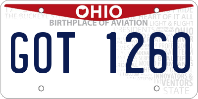 OH license plate GOT1260