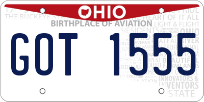 OH license plate GOT1555