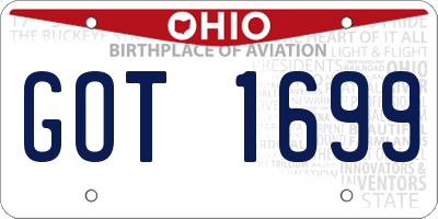 OH license plate GOT1699