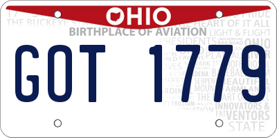 OH license plate GOT1779