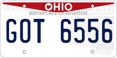 OH license plate GOT6556
