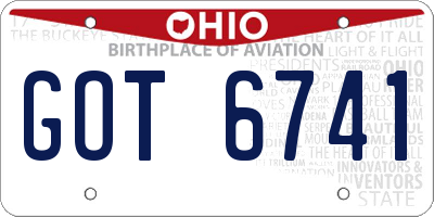 OH license plate GOT6741