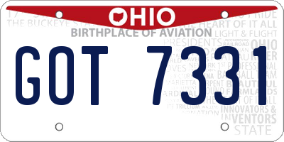 OH license plate GOT7331