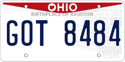 OH license plate GOT8484
