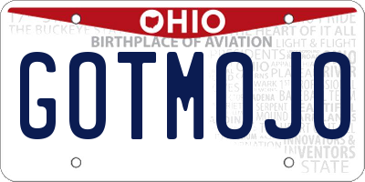 OH license plate GOTMOJO