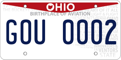 OH license plate GOU0002