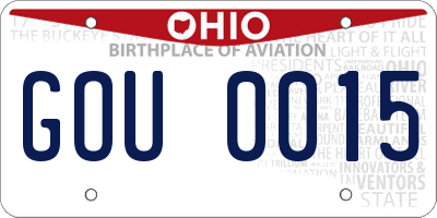OH license plate GOU0015