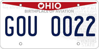 OH license plate GOU0022