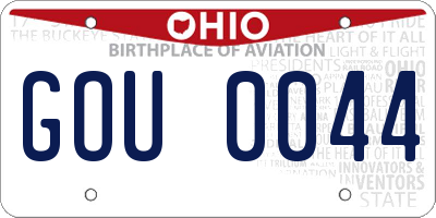 OH license plate GOU0044