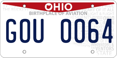 OH license plate GOU0064