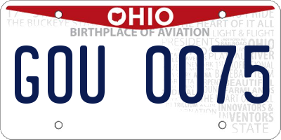 OH license plate GOU0075