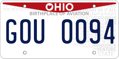 OH license plate GOU0094