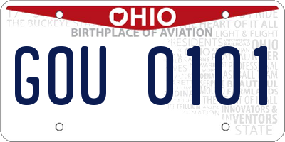 OH license plate GOU0101