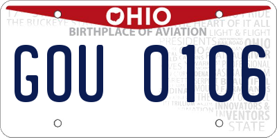 OH license plate GOU0106
