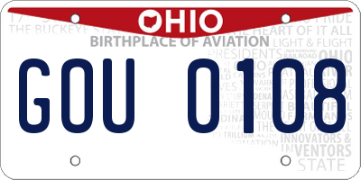 OH license plate GOU0108