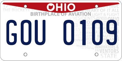 OH license plate GOU0109