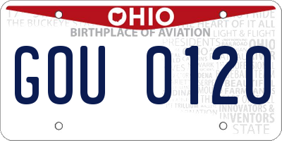 OH license plate GOU0120