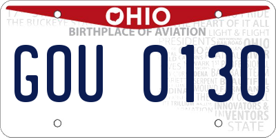 OH license plate GOU0130