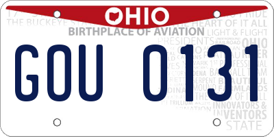 OH license plate GOU0131