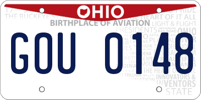 OH license plate GOU0148