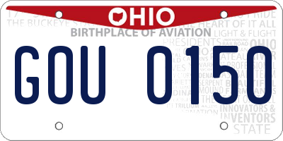 OH license plate GOU0150