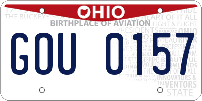 OH license plate GOU0157