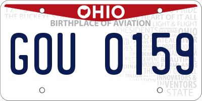 OH license plate GOU0159