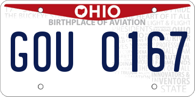 OH license plate GOU0167
