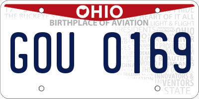 OH license plate GOU0169