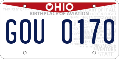 OH license plate GOU0170