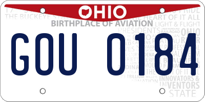 OH license plate GOU0184
