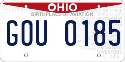 OH license plate GOU0185